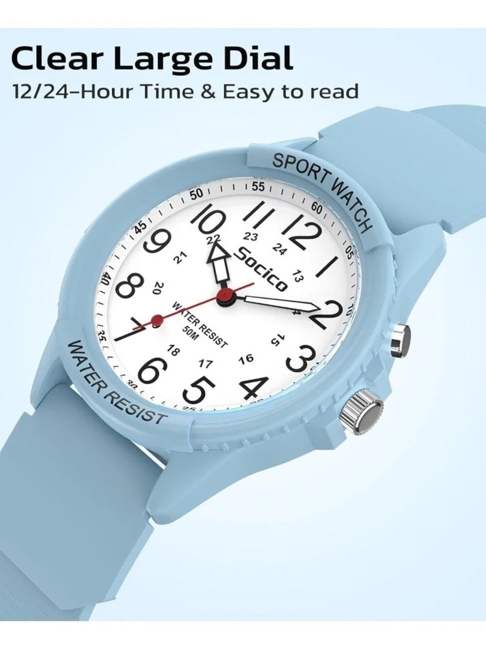 Unisex Blue Analog Quartz Sports Military Waterproof Nurse Classic Wrist Watch